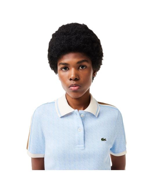 Lacoste Blue Ef1676 Collared Neck Mini T-Shirt Dress