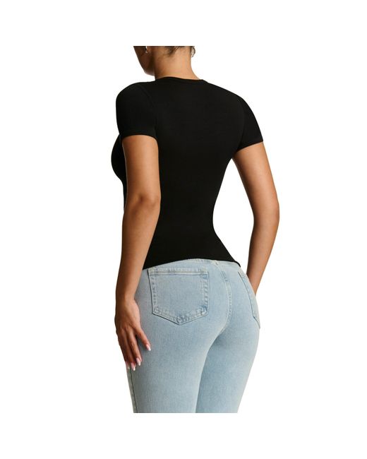 Naked Wardrobe Black Crewneck Top
