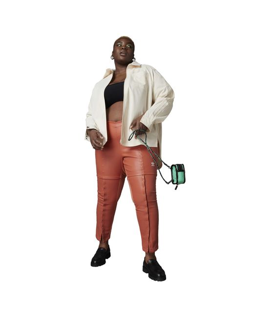 Adidas Originals Red Adidas Always Original Slim Snap Plus Size Joggers