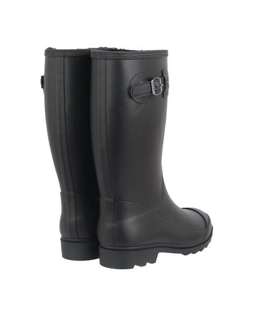 Gelert Black Fur Lined Welly Boot