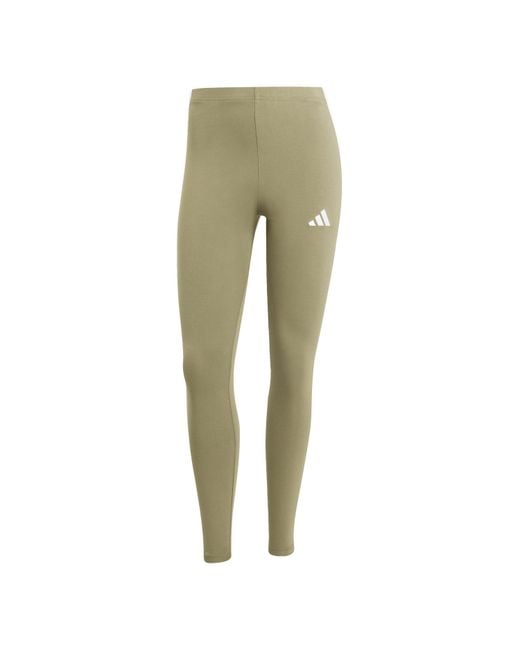 Adidas Green Essentials 3 Stripe Leggings