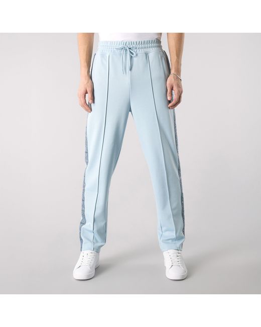 Pretty Green Blue Eclipse Paisley Open Hem Woven Joggers for men
