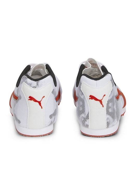 PUMA White Evospeed Star 8 Track Running Spikes for men