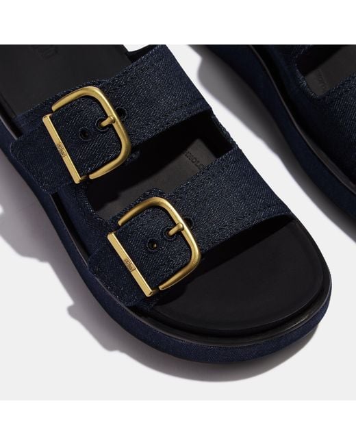 Fitflop Blue Gen-Ff Max Buckle Slides