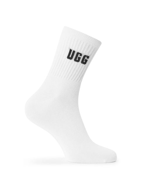 Ugg White Quinlin Quarter Socks