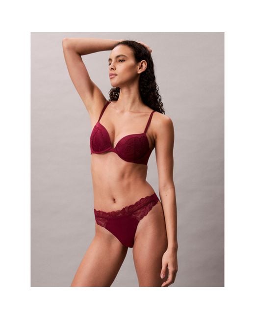 Calvin Klein Purple Perffit Plunge Bra