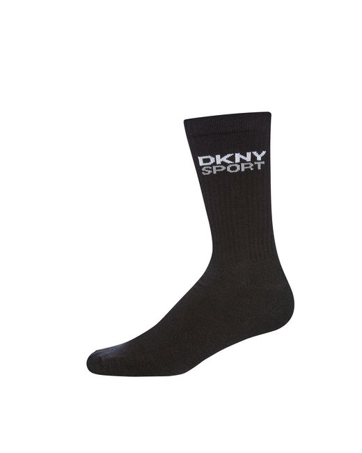 DKNY Black 3 Pack Sport Socks Dogwood for men