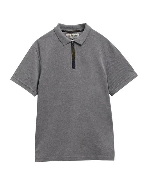 Barbour Gray B.Li Stately Zp Polo Sn64 for men