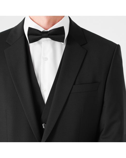 Haines and Bonner Black Silk Bow Tie for men
