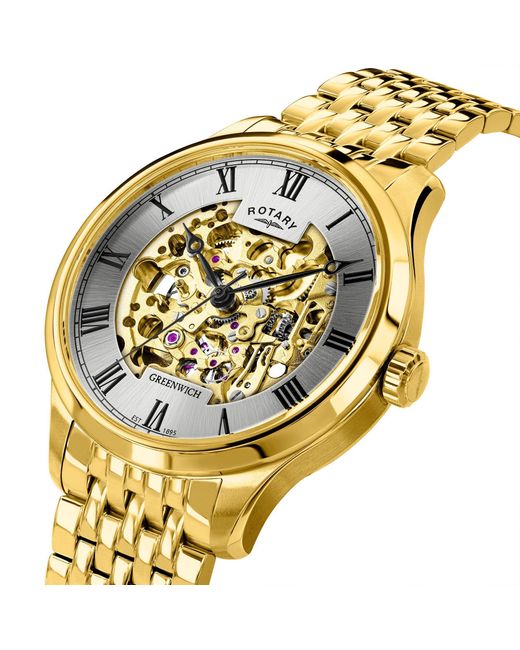 Rotary Metallic Greenwich Ss Bracelet Watch for men