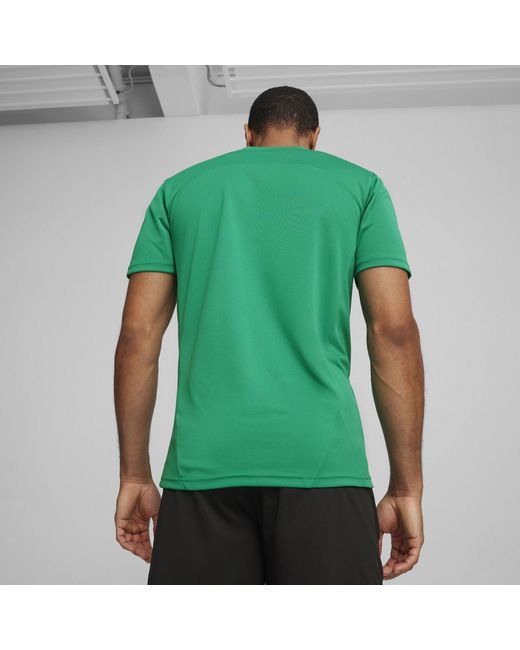 PUMA Green Teamfinal Training Short-Sleeve Performance T-Shirt for men