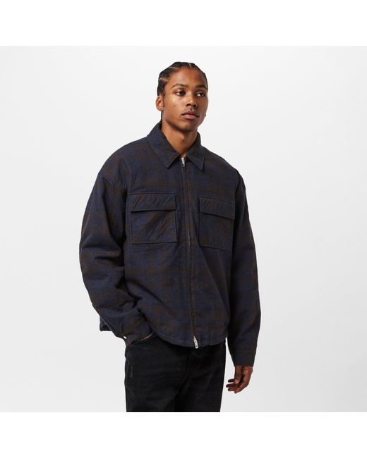Represent Blue Structured Overshirt for men