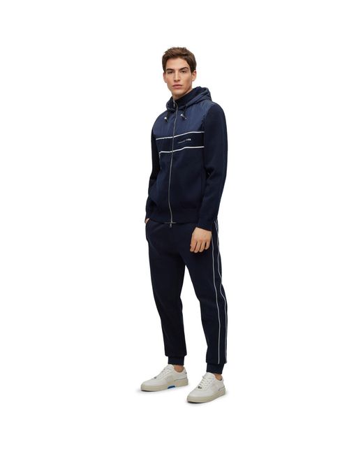 Boss Blue Lamont 260 Ps Closed Hem Jogging Bottoms for men