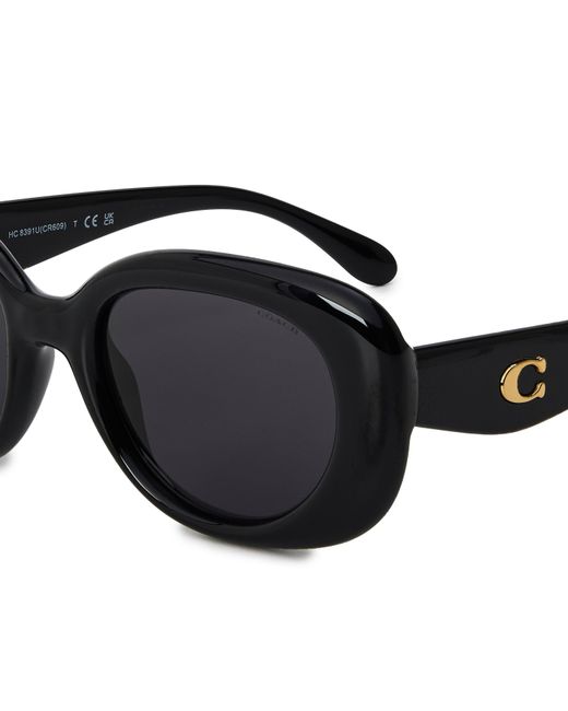 COACH Black Oval Sunglasses