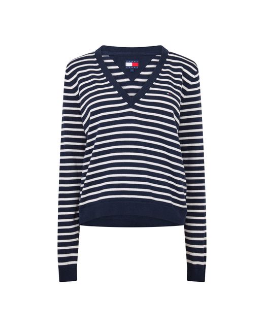Tommy Hilfiger Blue V-Neck Jumper