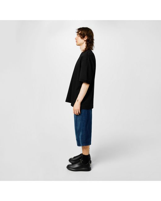 McQueen Black Oversized Leather Trainers for men