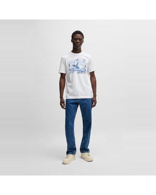 Boss Blue Dunetrace Regular Fit T-Shirt for men