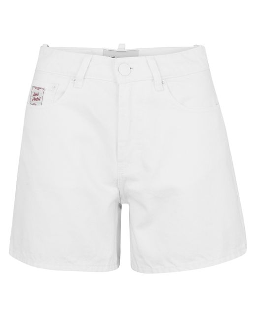 AMI White Ami Denm Shorts Ld61