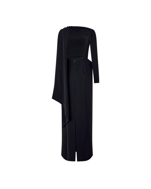 Balenciaga Black Cape Gown