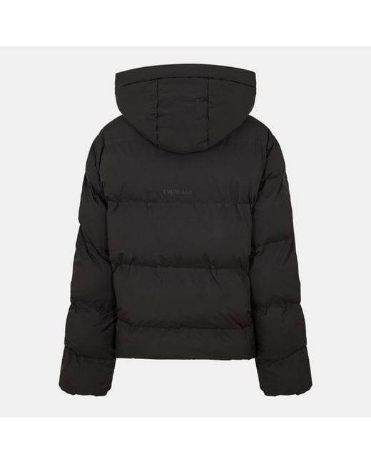 Everlast Black Water Resistant Windproof Detachable Hood Long Sleeve Puffer Jacket
