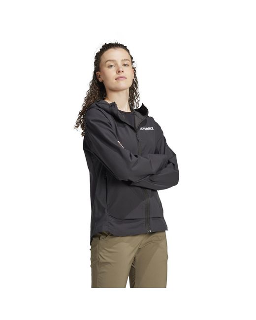 Adidas Black Terrex Multi Long Sleeve Zip Softshell Jacket