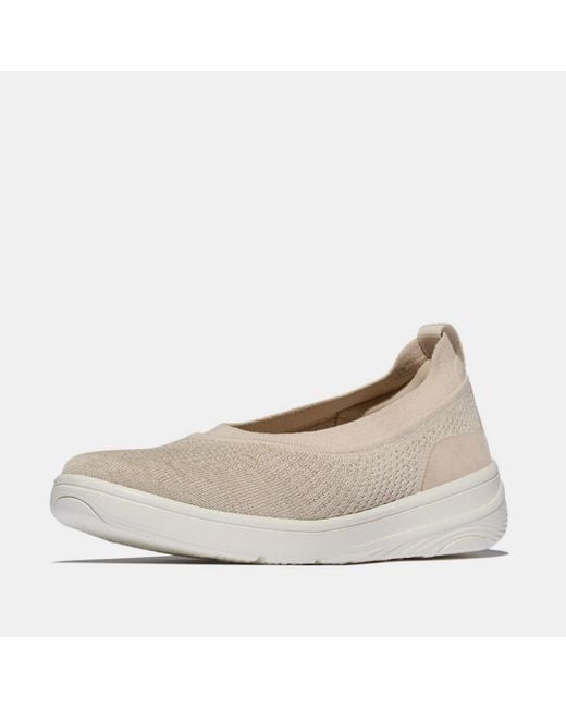 Fitflop Natural Super-Q Knit Ballet Flats
