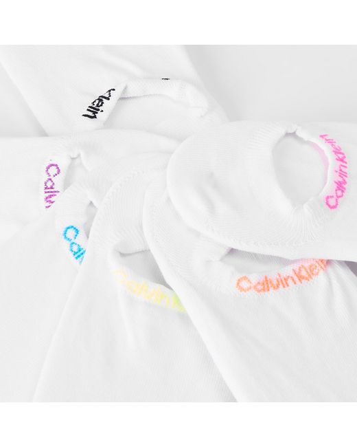Calvin Klein White Invisible Trainer Socks