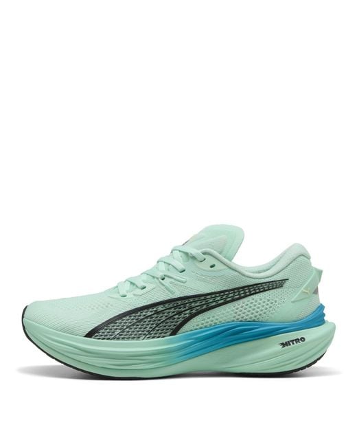 PUMA Green Deviate Nitro 3 Running Shoes for men