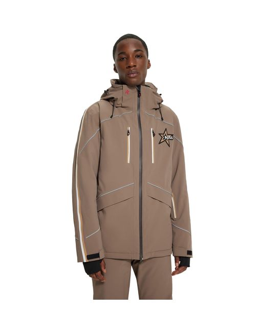 Boss Brown Technical Ski Jacket for men