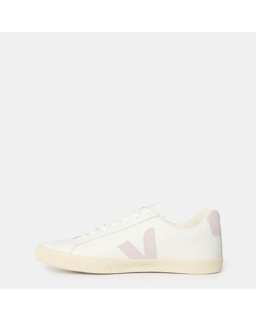 Veja White Esplar Leather Court Trainers