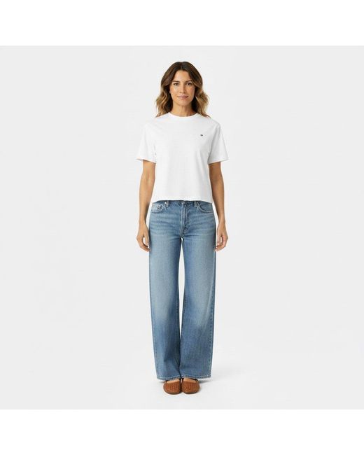 Tommy Hilfiger White Boxy Interl T-Shirt