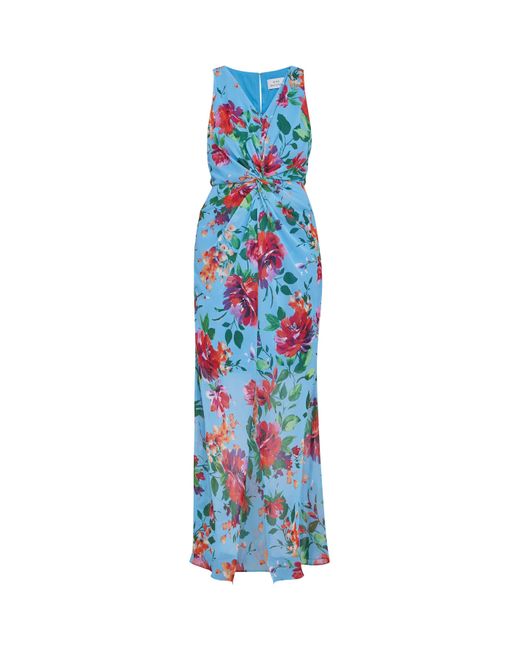 Gina Bacconi Blue Jennifer Printed Maxi Dress