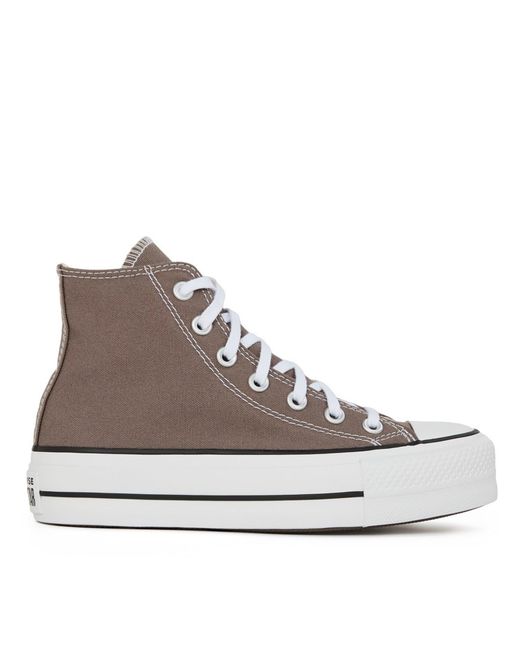 Converse Brown All Star Platform High Top Trainers