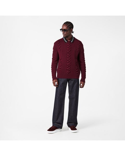 McQueen Red Oversized Leather Trainers for men