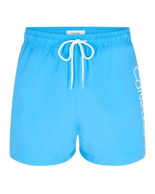Calvin Klein Blue Large Logo Swim Shorts for men