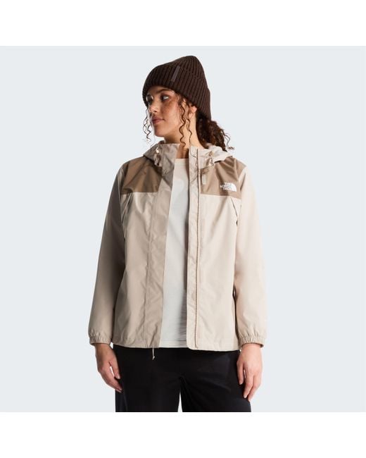 The North Face Natural Antora Dryvent Hooded Long Sleeve Waterproof Jacket