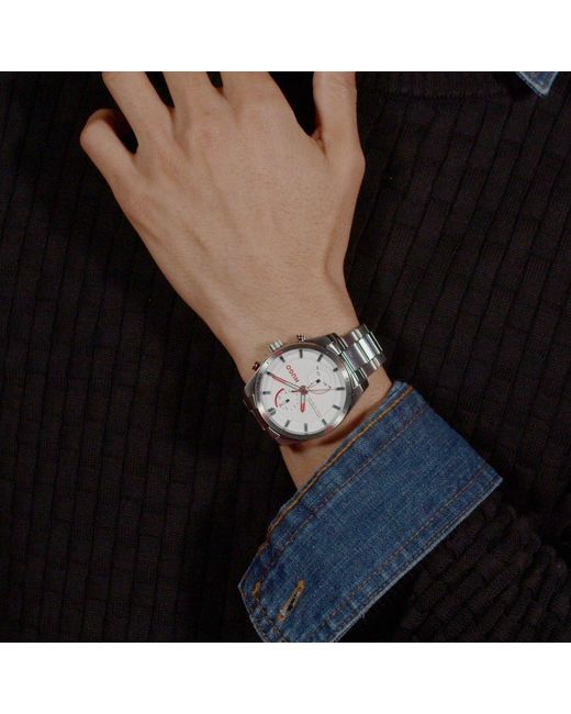 HUGO Metallic Fast 44Mm Multifunction Watch for men