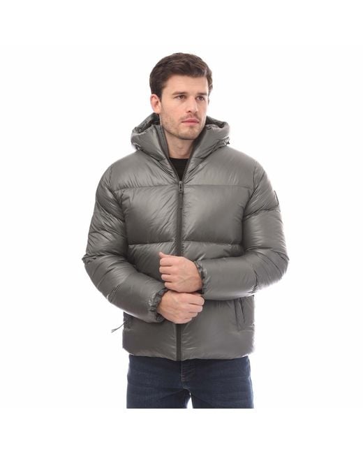 Belstaff Gray Resolve Medium Puffer Jacket for men