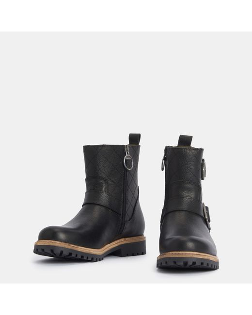 Barbour Black Bramble Double Buckle Boots