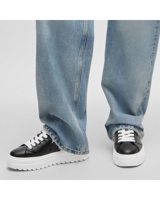 HUGO Black Lyssa Tenn Platform Trainers