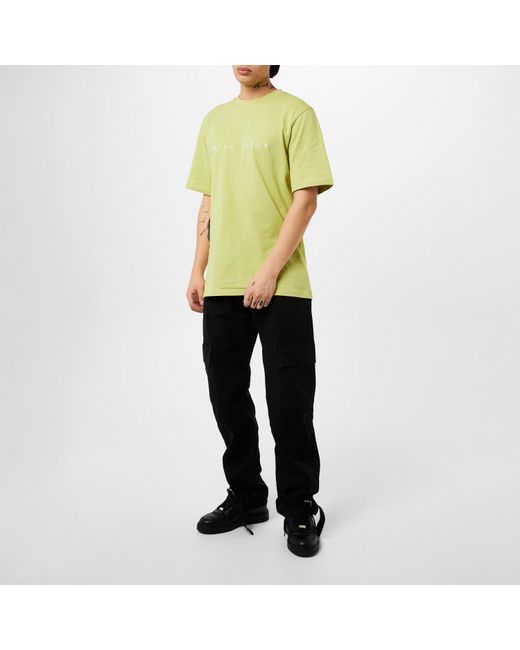 Daily Paper Yellow Alias Logo T Shirt for men