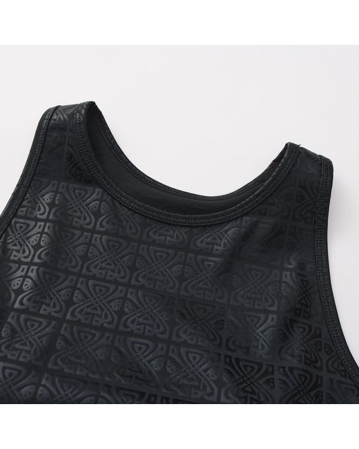 Biba Black Move Tank Scoop Cropped Performance Gym Vest