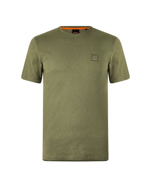 Boss Green Tales T-Shirt With Logo Patch Premium Cotton for men