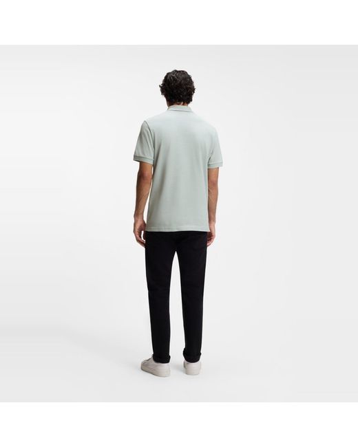 Boss Gray Short Sleeve Quarter Zip Polo Top for men