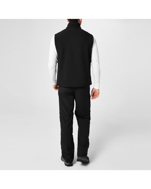 Gelert Black Softshell Fleece Lined Sleeveless Gilet for men