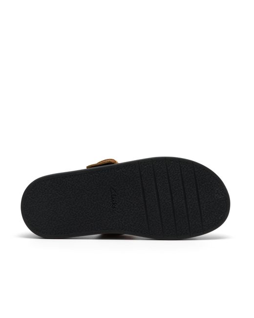 Clarks Brown Flat Mules