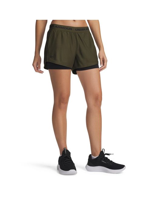 Under Armour Black S 2 In 1 Shorts Exped Green 14