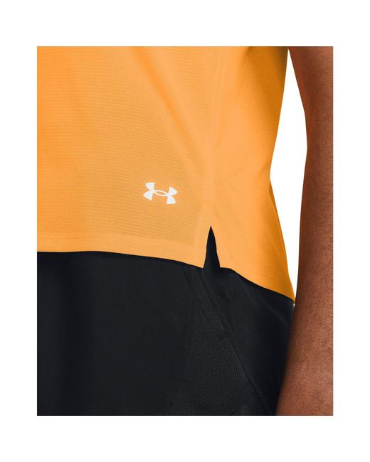 Under Armour Orange Streaker Ss Running Top