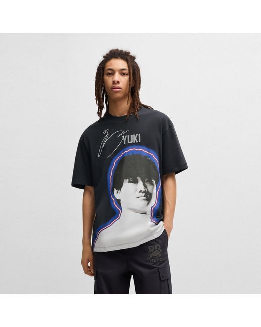 HUGO Blue Yuki Short Sleeve T-Shirt for men