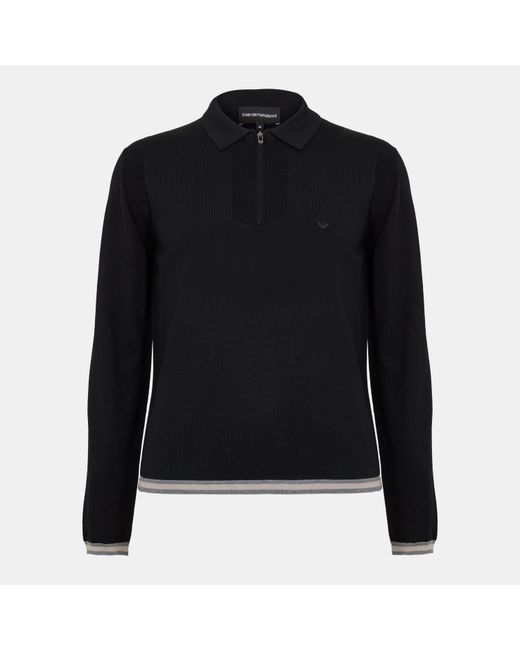 Emporio Armani Black Knitted Top for men